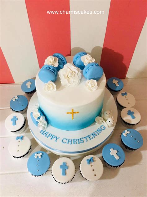 Happy Christening Baptismal (for Boys) Cake, A Customize Baptismal (for Boys) cake