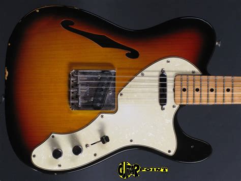 Fender Telecaster Thinline 1969 3-Tone Sunburst Guitar For Sale GuitarPoint