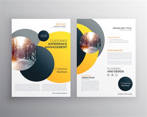 modern yellow geometric flyer poster design template - Download Free ...