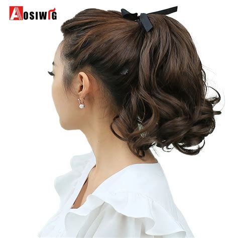 Synthetic Short Curly Ponytail Heat Resistant Clip In Drawstring Hair ...