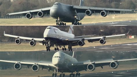 Multi-Wheeled Monsters: C-5M 747 & A380 - YouTube