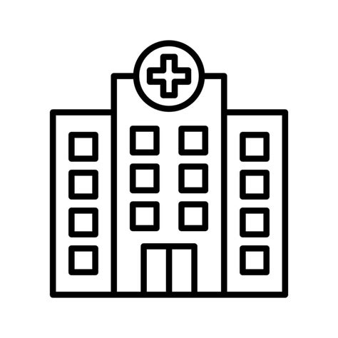 Hospital Outline Icon 1511712 Vector Art at Vecteezy