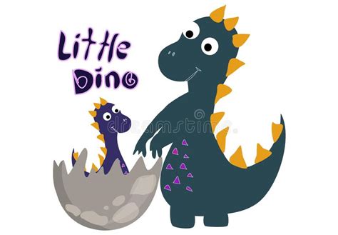 Cutte. Funny Cartoon Dinosaur Icon Set Vector Stock Vector - Illustration of dino, design: 168518073