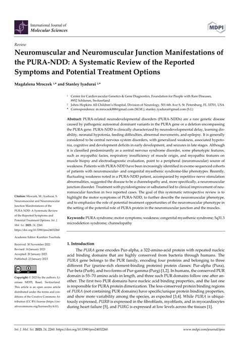 (PDF) Neuromuscular and Neuromuscular Junction Manifestations of the ...