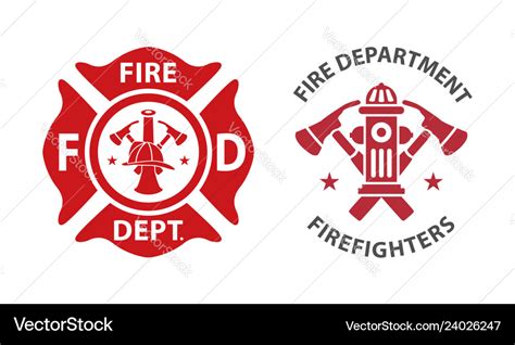 Fire department logo Royalty Free Vector Image
