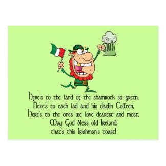 Irish Drinking Toast Postcards | Zazzle