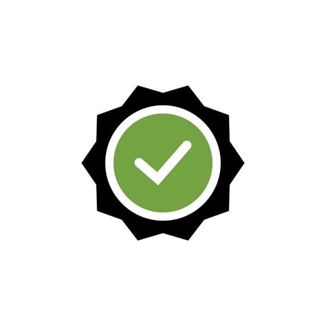 Checklist Tick Badge Icon Design Template Vector, Approve, Correct, Symbol PNG and Vector with ...