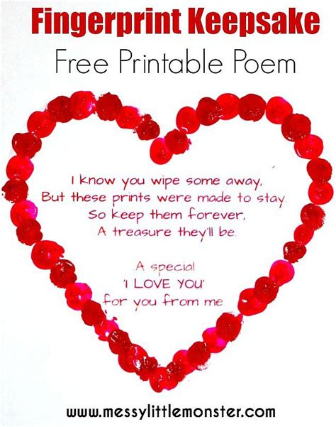 Fingerprint Heart Poem | Valentines school, Valentines poems, Valentine ...