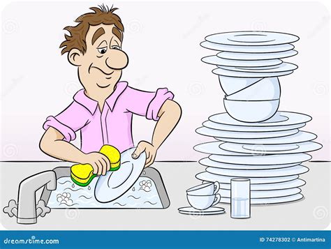 Washing The Dishes Royalty-Free Stock Photo | CartoonDealer.com #1868691