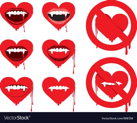 Vampire heart Royalty Free Vector Image - VectorStock