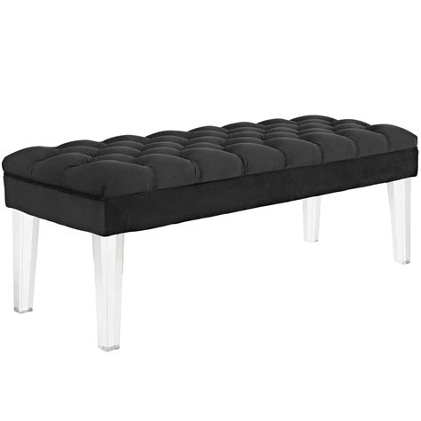 Modern Contemporary Urban Design Bedroom Living Room Bench, Black ...