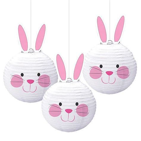 Easter Bunny Paper Lanterns 3ct Party City | Easter bunny decorations, Easter bunny crafts ...