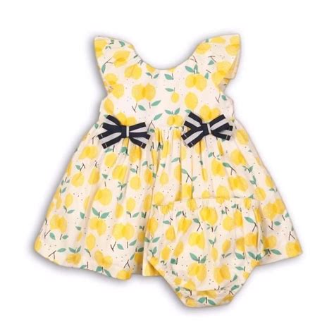 BABY LEMON DRESS & BLOOMER SET- AMELIA (NB-12months) | Cute easter outfits, Toddler dress, Baby ...