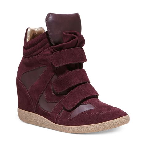 Steve madden Hilight Wedge Sneakers in Purple | Lyst