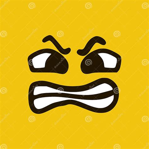 Angry Face. Cartoon Face Expressions Stock Illustration - Illustration ...