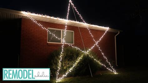 DIY Giant Lighted Christmas Star; Outdoor Christmas Light Display - YouTube