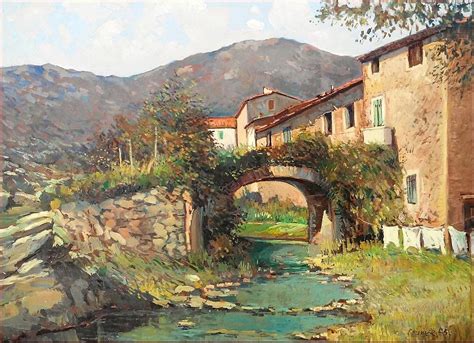 Ol Village In Tuscany - Italy Painting by Claudio Pelissier