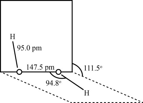 The H O O bond angle in H 2 O 2 isA. 109∘B. 107.28∘С. 104.5∘D. 94.8∘