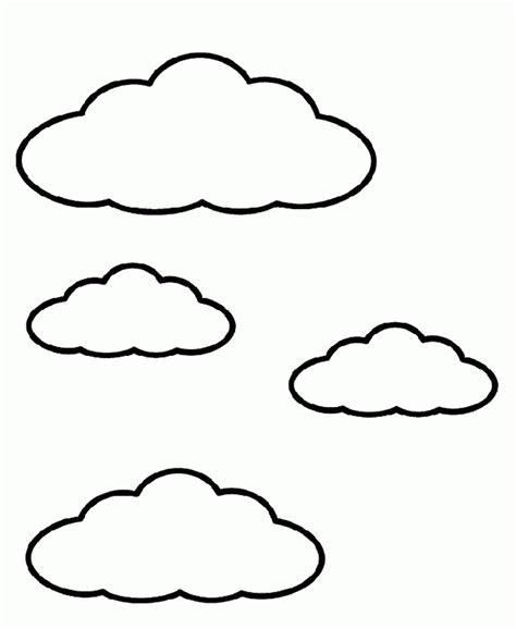 Clouds Coloring Pages For Kids - Coloring Home