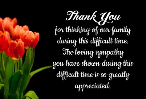 Thank You Messages For Sympathy and Condolence - WishesMsg