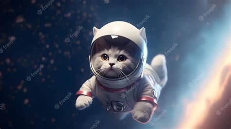 Premium Photo | A cat in a space suit with a space suit on it.