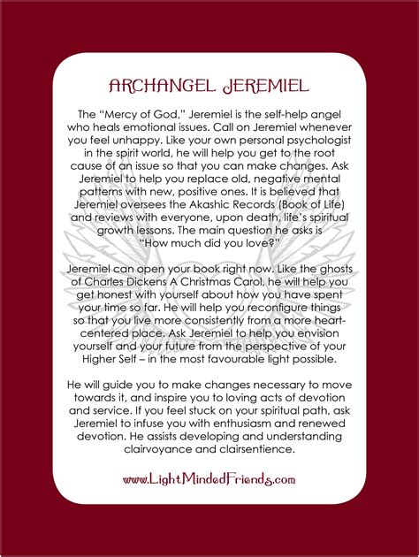 Archangel Jeremiel card. Printed on 310gsm laminated, linen card stock. You get an Archangel ...