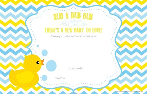 Free Printable Duck Chevron Baby Shower Invitation | Beeshower