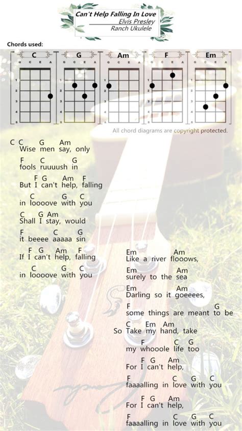 Ranch – Can’t Help Falling In Love – Elvis Presley [Lyrics And Chords] Ukulele Tutorial | Guitar ...