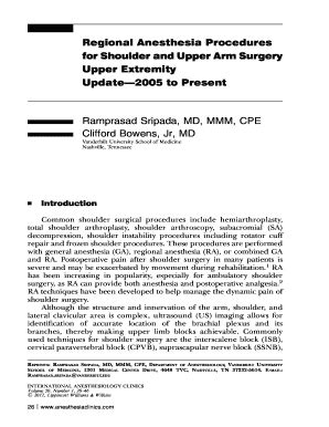 Fillable Online Regional Anesthesia Procedures Fax Email Print - pdfFiller