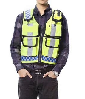 NEW style Reflective vest Lattice screen cloth Safety vest Traffic police zipper reflective vest ...