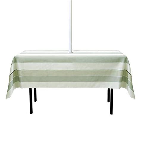 Indoor Outdoor Tablecloth with Umbrella Hole and Zipper Rectangle ...