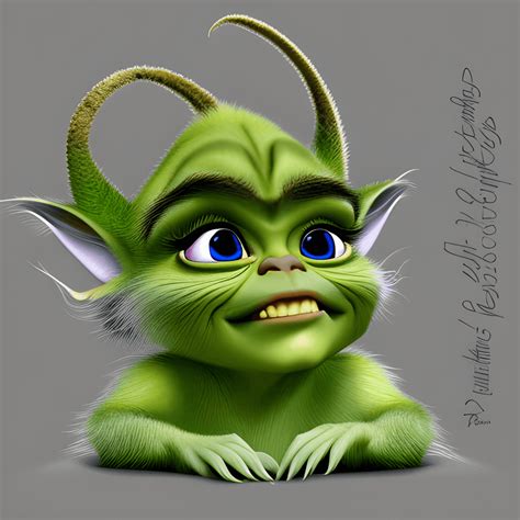 Cute Baby Grinch Digital Art · Creative Fabrica