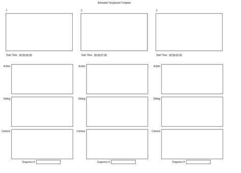 Animation Storyboard Template