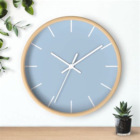 Dusky Blue Wall Clock with White Separators Pastel Wall | Etsy in 2021 ...