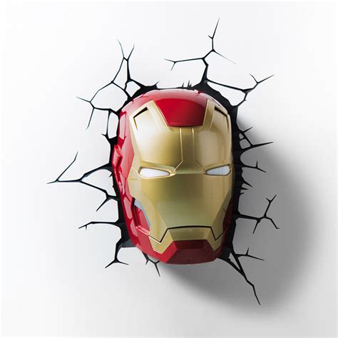 Marvel Iron Man Mask 3D LED Wall Light