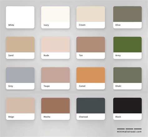 Minimalist Color Matching • Minimalist Road | Beige color palette, Pantone colour palettes ...