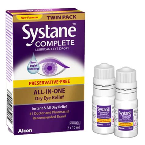 Systane Complete Preservative-Free Eye Drops Twin Pack | Preservative ...