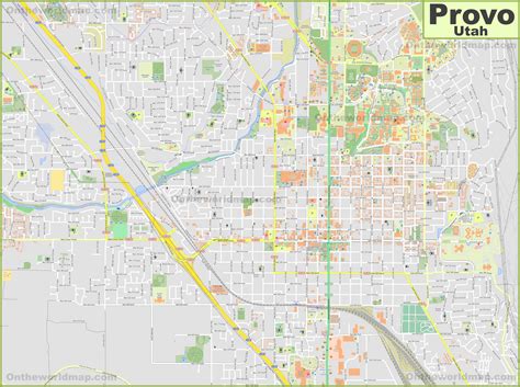 Large detailed map of Provo - Ontheworldmap.com