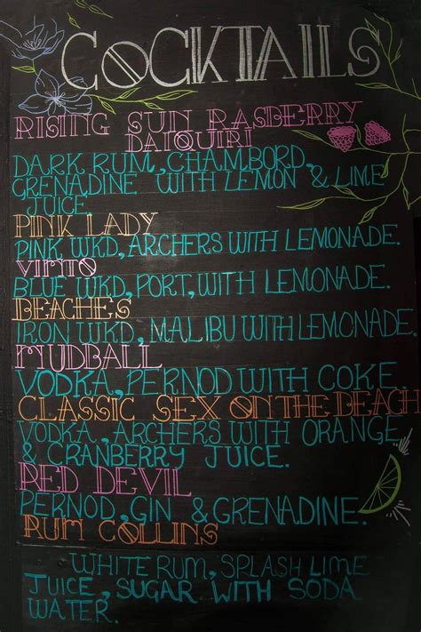 Menu at The Rising Sun Inn pub & bar, Plymouth, Rising Sun