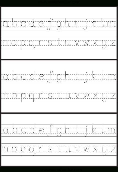 Lowercase Letters Tracing Worksheets Pdf - TracingLettersWorksheets.com