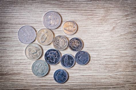 Icelandic Krona Coins,money Of Iceland On Wooden Background Stock Image ...