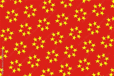 Geometric pattern in the colors of the national flag of Vietnam. The ...