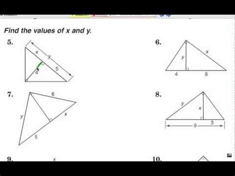 Viewer Challenge: Geometric Means & Right Triangles 1 - YouTube