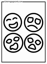 Free Coloring Pages On Feelings Faces sketch template