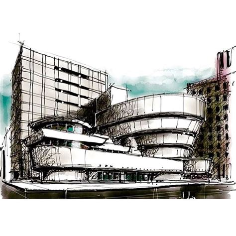 Solomon R. Guggenheim Museum | Interior architecture drawing ...