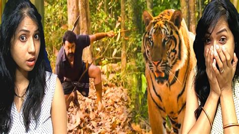 Pulimurugan Tiger Fight Scene REACTION | Mohanlal Tiger Movie ...