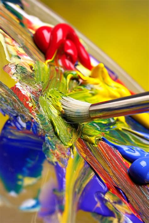 Mixing paint stock image. Image of blue, abstract, colour - 1564067