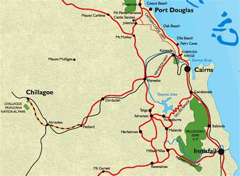 Map Of Cairns And Surrounds – Map Of California Coast Cities