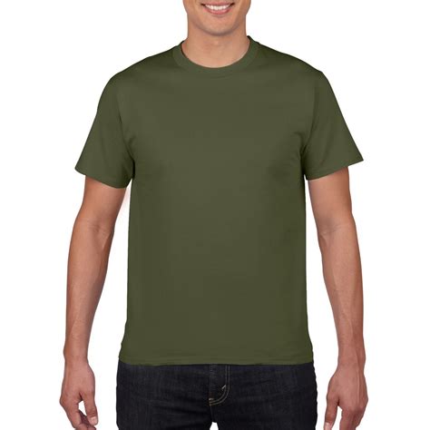 Gildan Premium Cotton Adult T-Shirt (Military Green) | Shopee Philippines