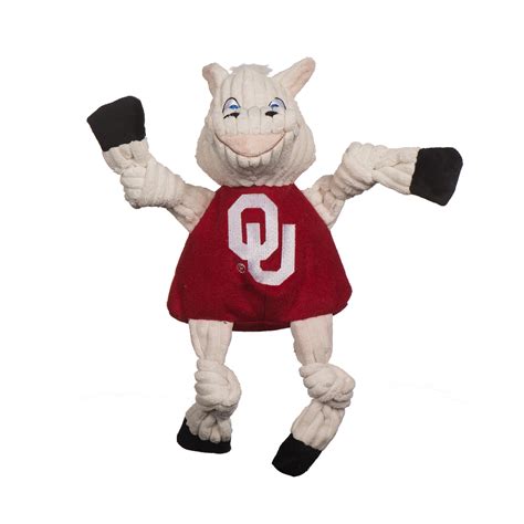 HuggleHounds Mascot Knottie Plush Dog Toy - Oklahoma (U. of) Sooner ...